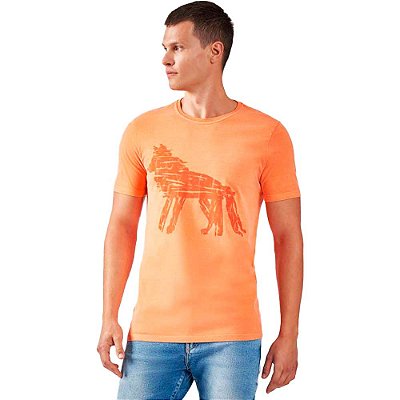 Camiseta Acostamento Cuts O23 Laranja Masculino