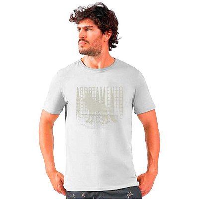 Camiseta Acostamento Wolf Fall O23 Branco Masculino