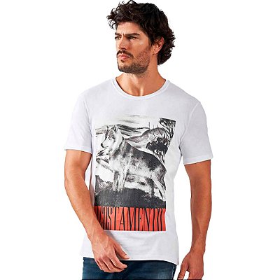 Camiseta Acostamento Wolf IV23 Branco Masculino