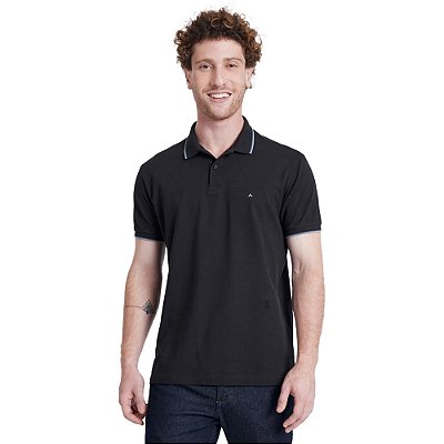 Camisa Polo Aramis 3 Listras IV23 Preto Masculino