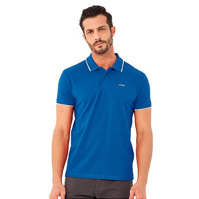 Camisa Polo Colcci Brasil OU23 Azul Masculino