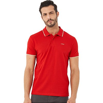 Camisa Polo Colcci Line Bordado O23 Vermelho Masculino