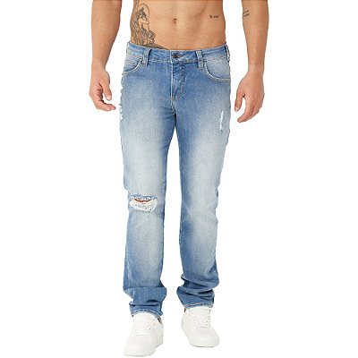 Calça Jeans Colcci Alex Slim Detail OU23 Azul Masculino