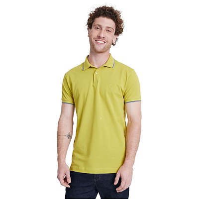 Camisa Polo Aramis 3 Listras IN23 Amarelo Masculino