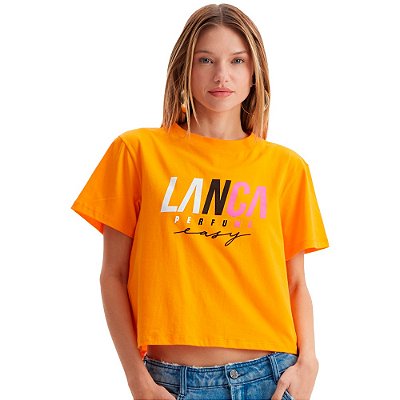 Camiseta Easy Lança Perfume Muscle IN23 Laranja Feminino