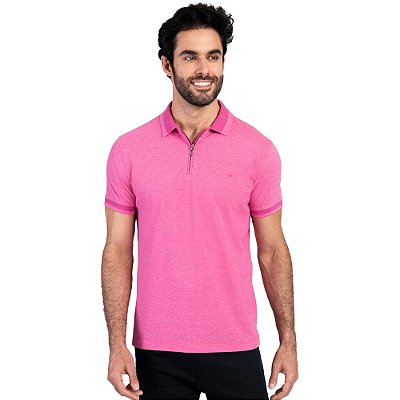 Camiseta Polo Aramis Piquet Mouline IN23 Rosa Masculino