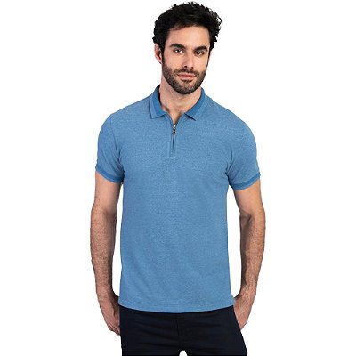 Camiseta Polo Aramis Piquet Mouline IN23 Azul Masculino