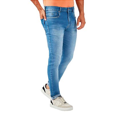 Calça Jeans Acostamento Super Skinny IN23 Azul Masculino