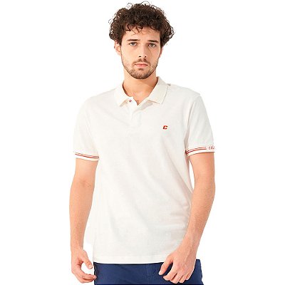 Camisa Polo Colcci Premium OU23 Off White Masculino