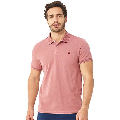 Camisa Polo Colcci Premium OU23 Rosa Masculino