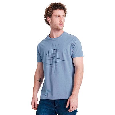 Camiseta Aramis Traços IN23 Azul Masculino