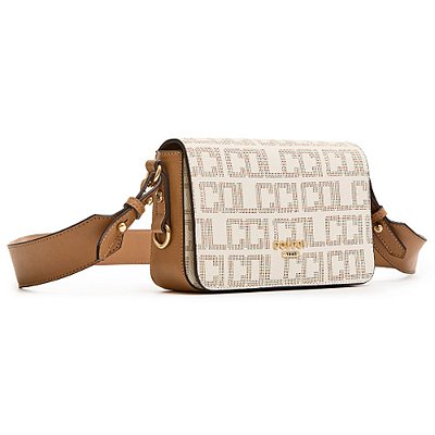 Bolsa Crossbody Colcci Monograma IN23 Off White Feminino