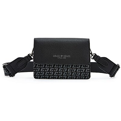 Bolsa Crossbody Colcci Jacquard IN23 Preto Feminino