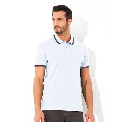 Camisa Polo Colcci Três Linhas OU23 Branco Masculino