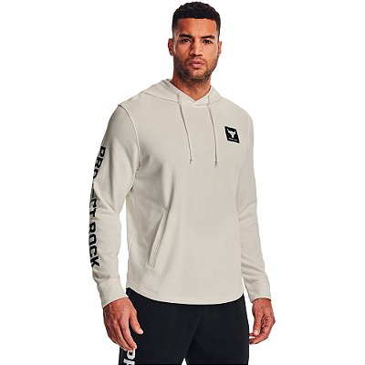 Moletom Under Armour Pjt Rock Terry Hood Off White Masculino