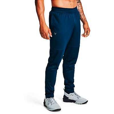 Calça Under Armour Project Rock Knit Marinho Masculino