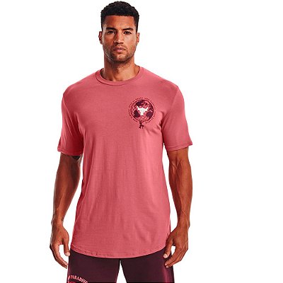 Camiseta Under Armour Project Rock Open Vermelho Masculino