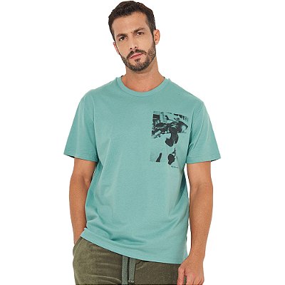 Camiseta Colcci Estampada IN23 Verde Masculino
