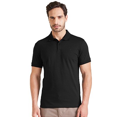 Camisa Polo Forum Muscle IN23 Preto Masculino