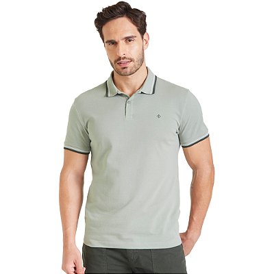 Camisa Polo Forum Lines IN23 Verde Masculino