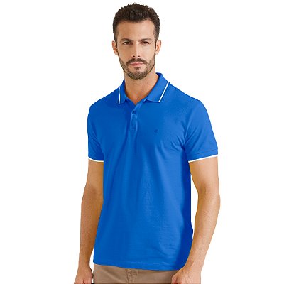 Camisa Polo Forum Muscle IN23 Azul Masculino