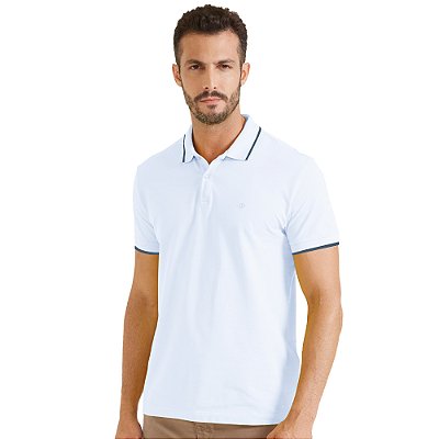 Camisa Polo Forum Muscle Classic IN23 Branco Masculino