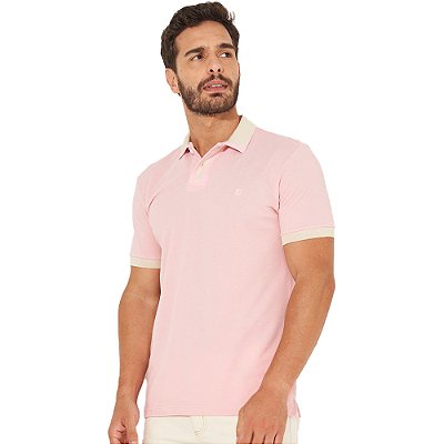 Camisa Polo Colcci Casual IN23 Rosa Masculino