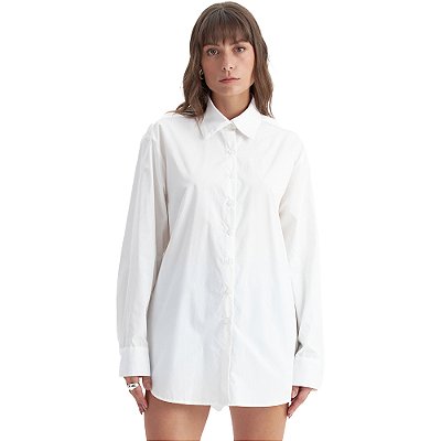 Camisa Lança Perfume Oversized Longa AI23 Off White Feminino