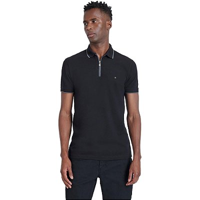 Camisa Polo Aramis Zip IN23 Preto Masculino
