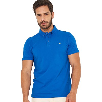 Camisa Polo Colcci Logo IN23 Azul Masculino