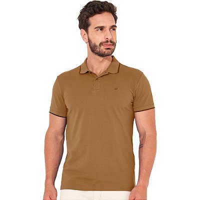 Camisa Polo Colcci Logo Line IN23 Bege Masculino