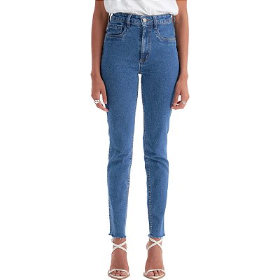 Calça Easy Lança Perfume Skinny S High AI23 Azul Feminino