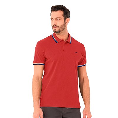 Camisa Polo Colcci T-Lines IN23 Vermelho Masculino