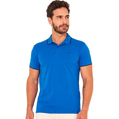 Camisa Polo Colcci Logo Line IN23 Azul Masculino
