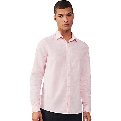 Camisa Acostamento Casual IN23 Rosa Claro Masculino