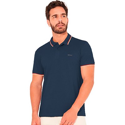 Camisa Polo Colcci Lines IN23 Marinho Masculino