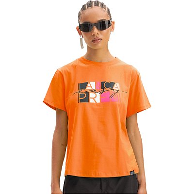 Camiseta Easy Lança Perfume Estampada AI23 Laranja Feminino