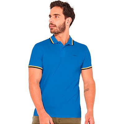 Camisa Polo Colcci T-Lines IN23 Azul Masculino