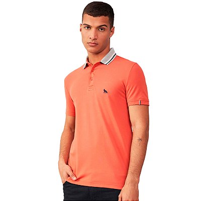 Camisa Polo Acostamento Elastane IN23 Laranja Masculino