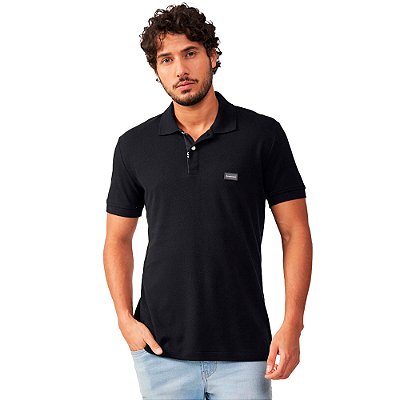 Camisa Polo Acostamento Patch IN23 Preto Masculino