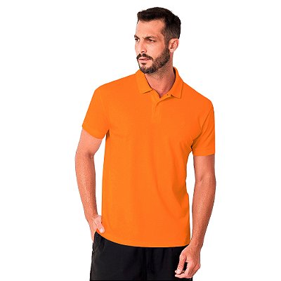 Camisa Polo Colcci Classic Logo PR24 Laranja Masculino