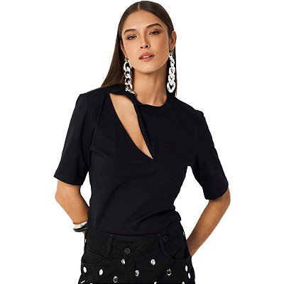 Camiseta Colcci Details Fashion P24 Preto Feminino