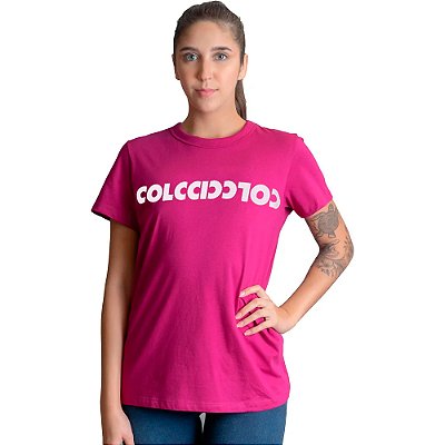 Camiseta Colcci Inverse P24 Rosa Feminino