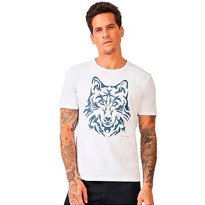 Camiseta Acostamento Wolf P24 Branco Masculino