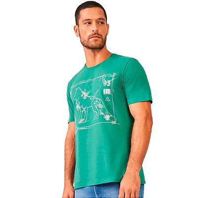 Camiseta Acostamento Casual P24 Verde Masculino