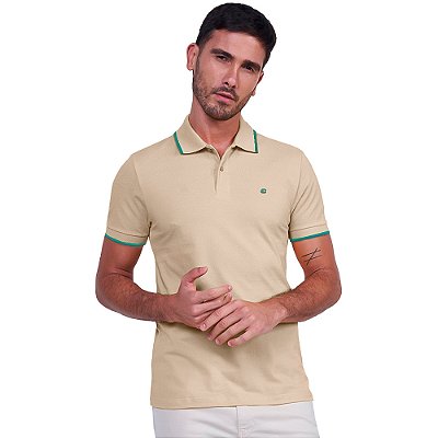 Camisa Polo Colcci One Line P24 Bege Masculino