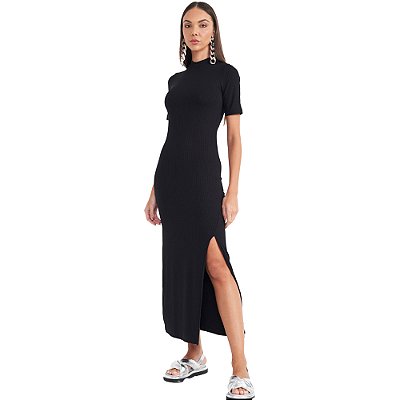 Vestido Canelado Colcci P24 Preto Feminino