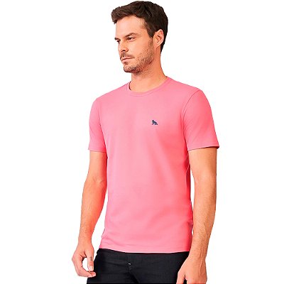 Camiseta Acostamento Basic Logo P24 Rosa Masculino