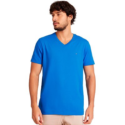 Camiseta Aramis Gola V Basic VE24 Azul Masculino