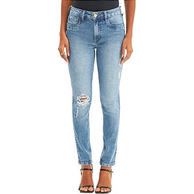 Calça Jeans Lança Perfume Diana Ankle H VE24 Azul Feminino